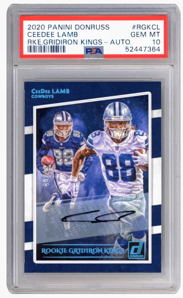 CeeDee Lamb Panini Donruss Gridiron Kings #RGKCL Autograph-Rookie