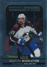 #261 KEATON MIDDLETON 2021-22 O-Pee-Chee OPC Platinum MARQUEE RC AVALANCHE