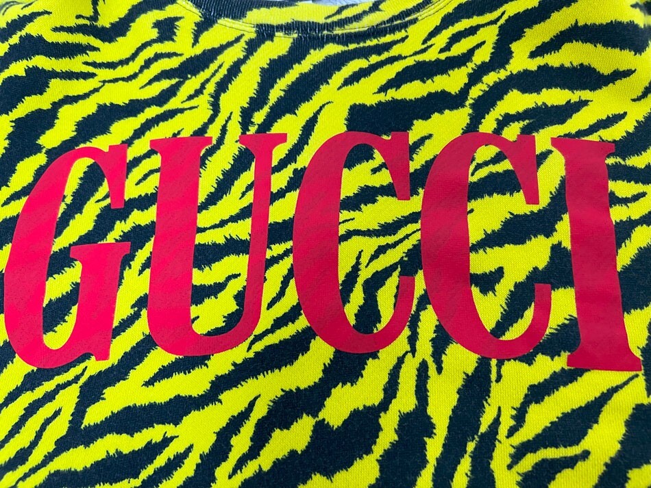 Gucci 469250 Hoodie Parka Tiger Logo Print Yellow Size M Used From Japan Gucci 469250 Hoodie Parka Tiger Logo Print Yellow Size M Used From Japan