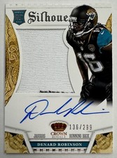 2013 Panini Crown Royale #206 Denard Robinson Patch Auto Rookie RC /299