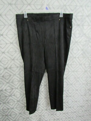 New Ruby Rd Pants Size XL Black Gypsy Caravan Elastic Waistband Back Pockets 