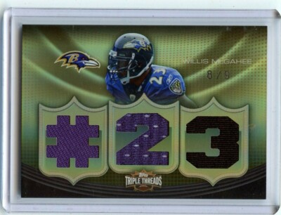 2010 Topps Thriple Threads WILLIS McGAHEE ''Game-used'' /9 - Ravens 