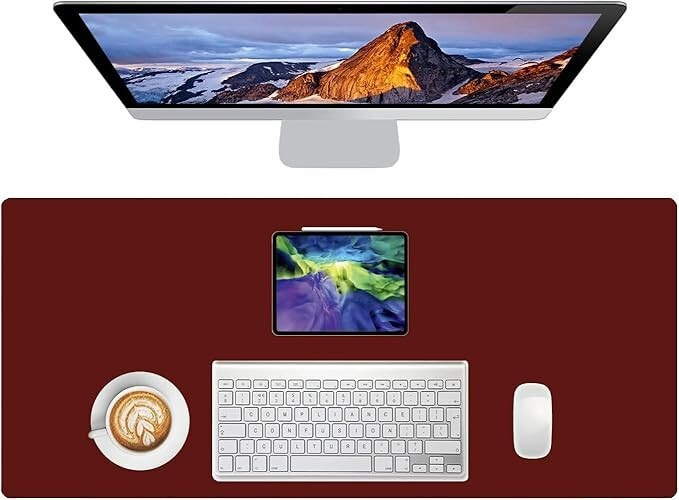 Desk Mat Large Protector Pad Smooth Surface Soft Desk Pad with Edge