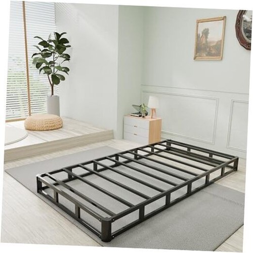 6 Inch Twin Bed Frame with More Steel Slat Support,Low Profile Twin Metal