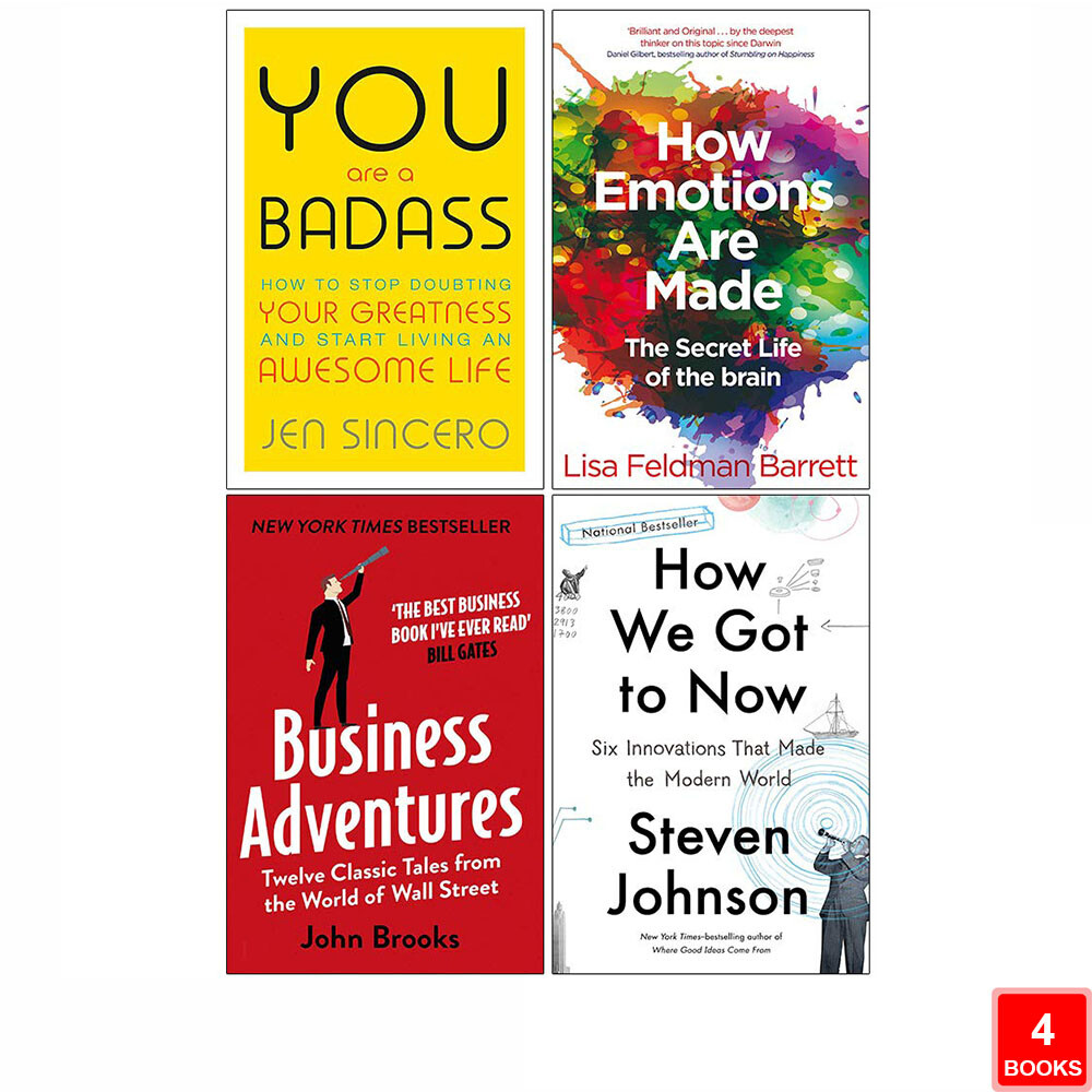 You Are a Badass, How Emotions, Business Adventures, Got to Now 4 Books Set NEW