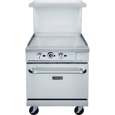 DUKERS DCR-24GM NAT GAS RANGE 24" WIDE 24" GRIDDLE & SPACE SAVER OVEN