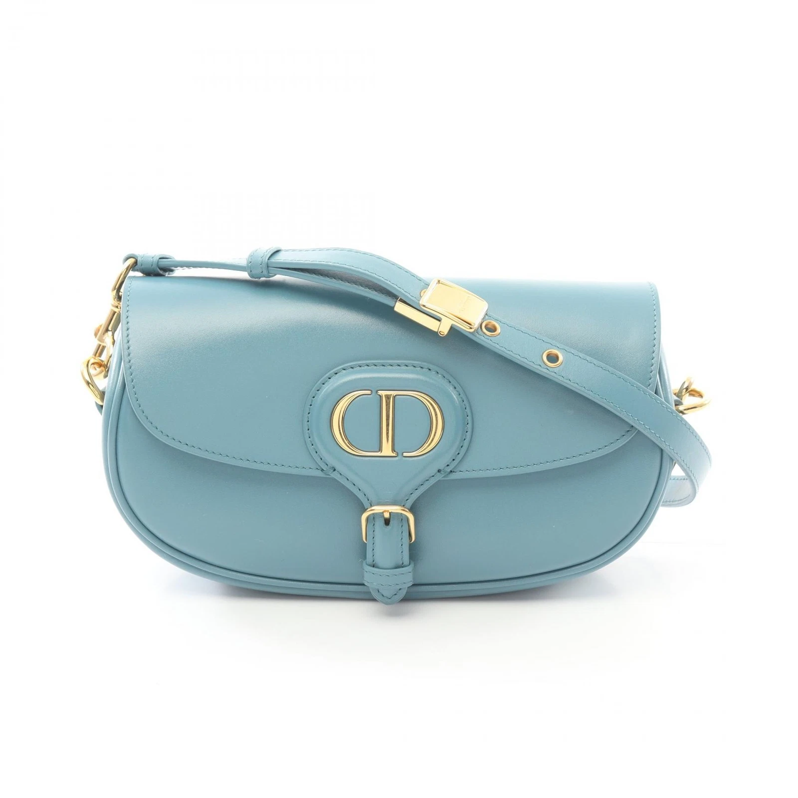 Sac à main bandoulière Christian Dior Bobby Est Ouest M9327UMOL cuir bleu occasion