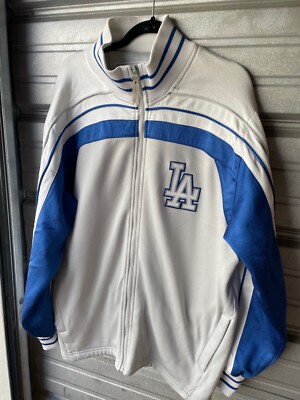 Vintage Majestic Authentic Los Angeles Dodgers MLB Full Zip Gray