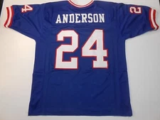 UNSIGNED CUSTOM Sewn Stitched Ottis Anderson Blue Jersey - M, L, XL, 2XL