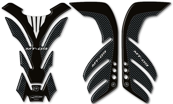 Aufkleber Tank Harz Stickers 3D Kompatibel FüR Yamaha MotorräDer MT-09 Carbon-image
