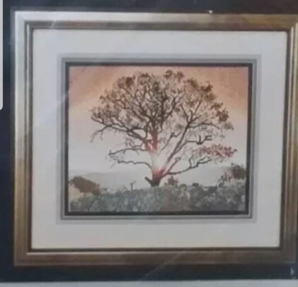 Cuadro Cross My Heart Sunset Paisaje Contado Punto de Cruz Acabado - 11" x 9" Foto 3 de 4