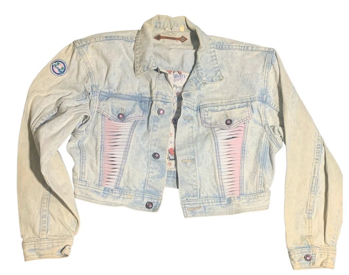 希少 90s vintage L.A.GEAR 短丈 デニムジャケット Gジャン LA Gear 