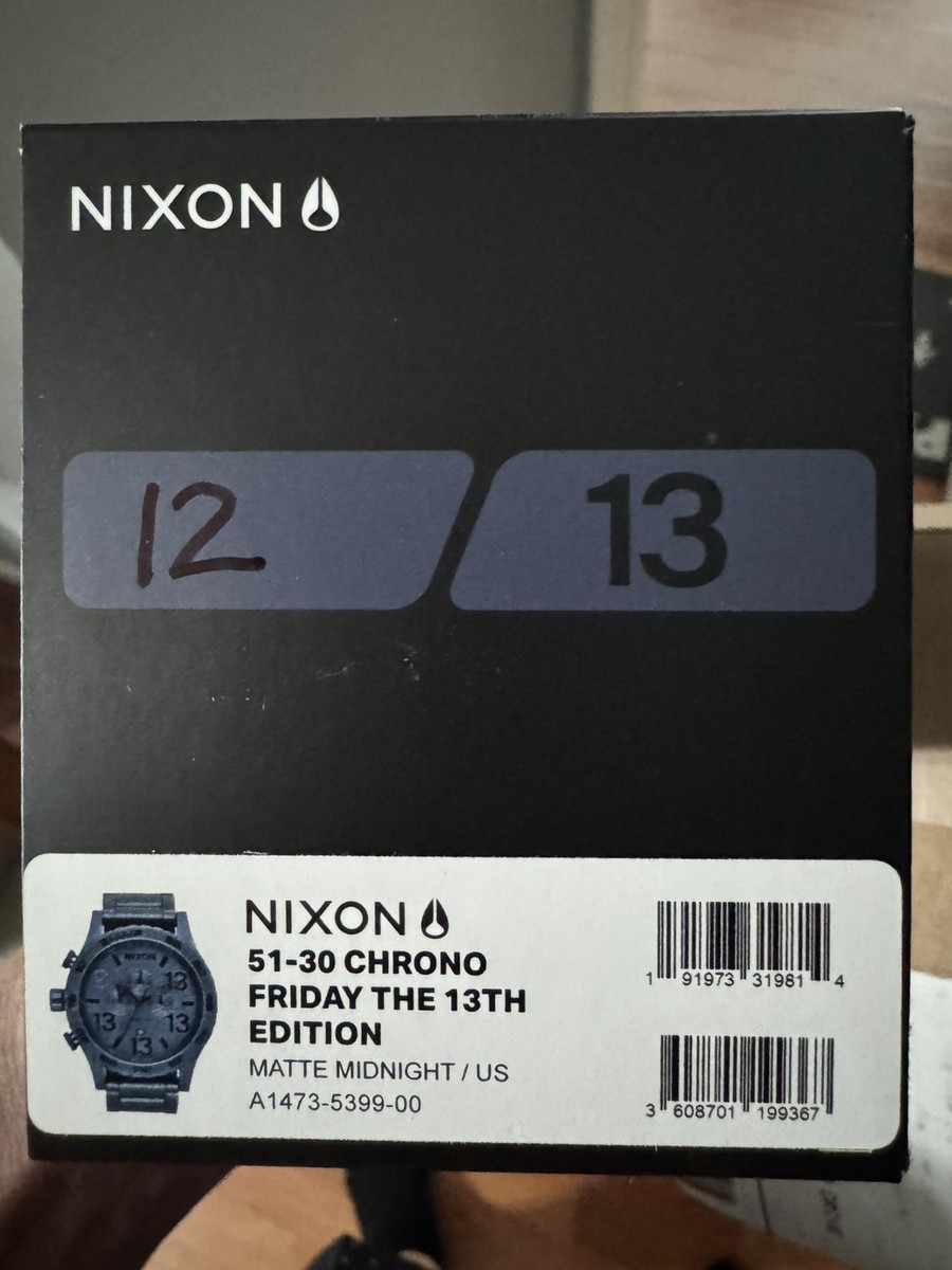 NIXON 51-30 chrono Series 6 Friday the 13th #12 of 13 Matte
