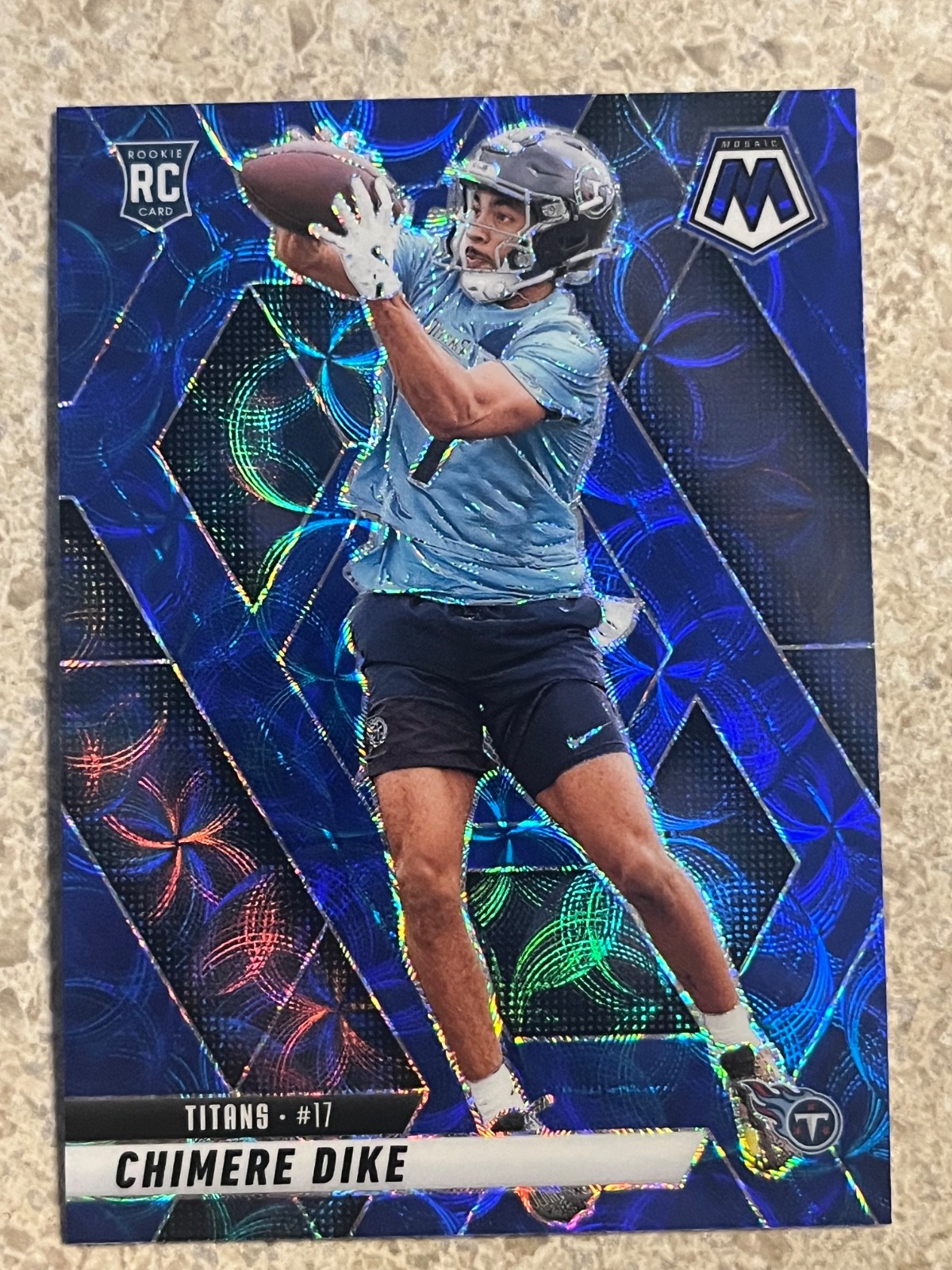 Chimere Dike 2025 Mosaic Blue Scope Rookie Card #356 - Titians