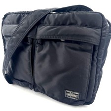 Porter Tanker Shoulder Bag L Black Crossbody Authentic Used