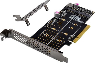 InLine PCI Express Karte zu 2X intern NVMe M.2 Key