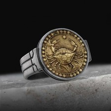 Cancer Zodiac Round Ring
