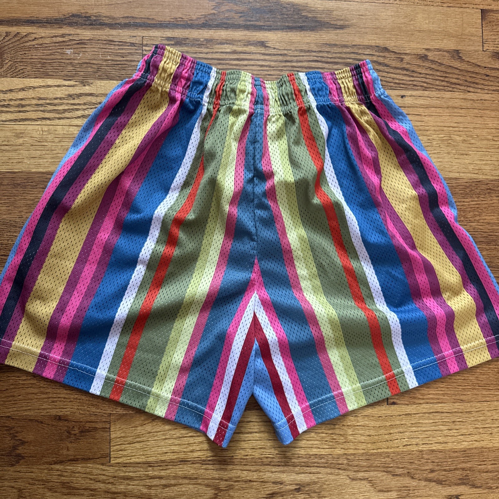 Eric Emmanuel Basic Mesh Shorts "Multi Stripe" Si… - image 9