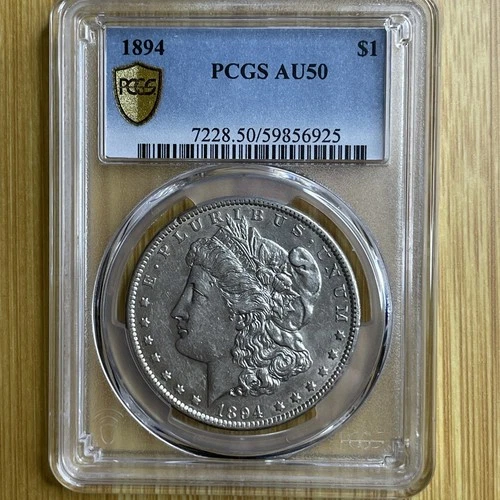 1894 Morgan Silver Dollar $1 Coin - PCGS AU50 - VERY Rare!  Only 110,000 minted!