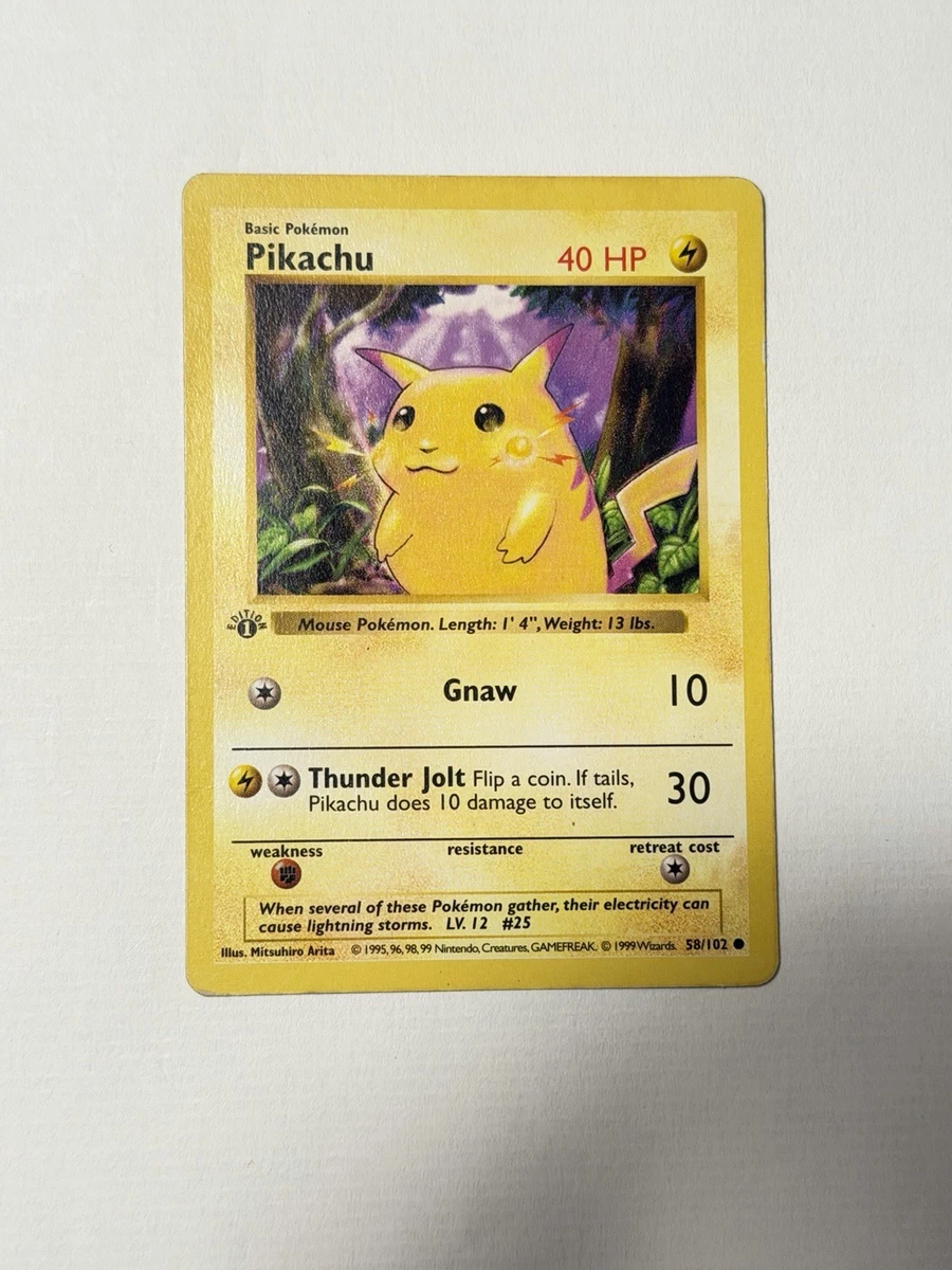 Pikachu Pokémon TCG Individual Trading Card Games Base Set in