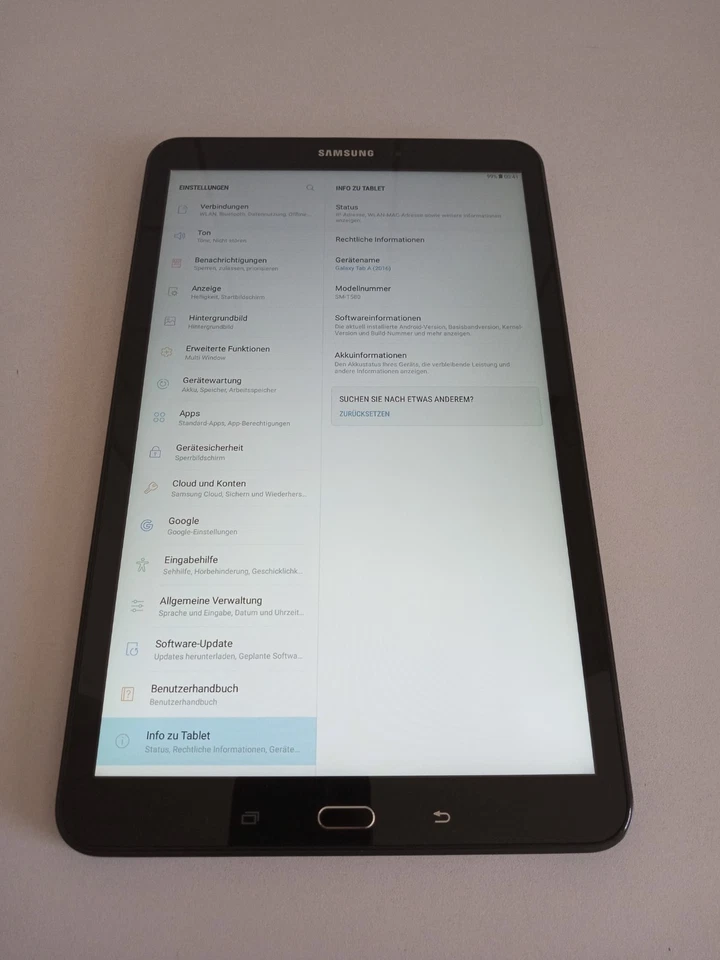 SAMSUNG GALAXY TAB A6 SM-T580 SCHWARZ NEUW.+VIELE EXTRAS+RECHNUNG+DHL VERSAND - Bild 2 von 4