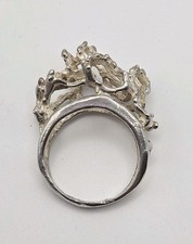 925 Vintage    Rare   Handmade Israel Ring Size 6.25 Sterling Silver