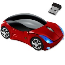 Red Cute Car Wireless Mouse 1600 DPI 2.4G USB Receiver Laptop Mac OS