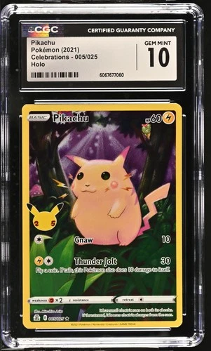 PIKACHU Celebrations Holo Rare #005 CGC 10 Pokemon [Nostalgium]