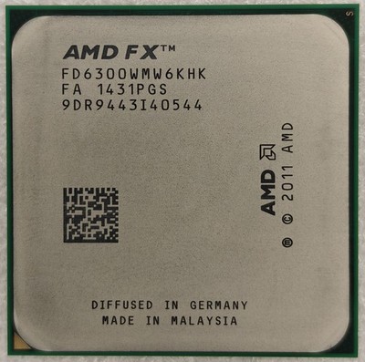 AMD FX-6300 CPU 6-Core 3.5 GHz 4.1 GHz Turbo Socket AM3+ FD6300WMW6KHK