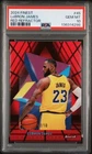 2024 LeBron James Lakers 2/10 PSA 10 Topps Finest Red Refractor Card #45