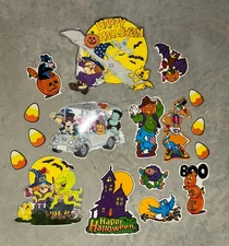 VTG Halloween Double Sided Bulletin Board Decorations; 17 Pieces; Laminated