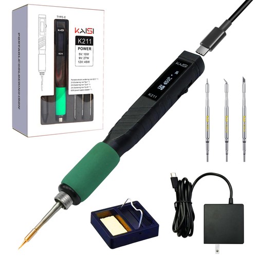 K211 65W USB-C Soldering Iron kit with Fast Heating, Portable & Lightweight D...