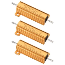 50W 50000 Ohm Aluminum Shell Resistor, 3Pcs Aluminum Housing Resistor