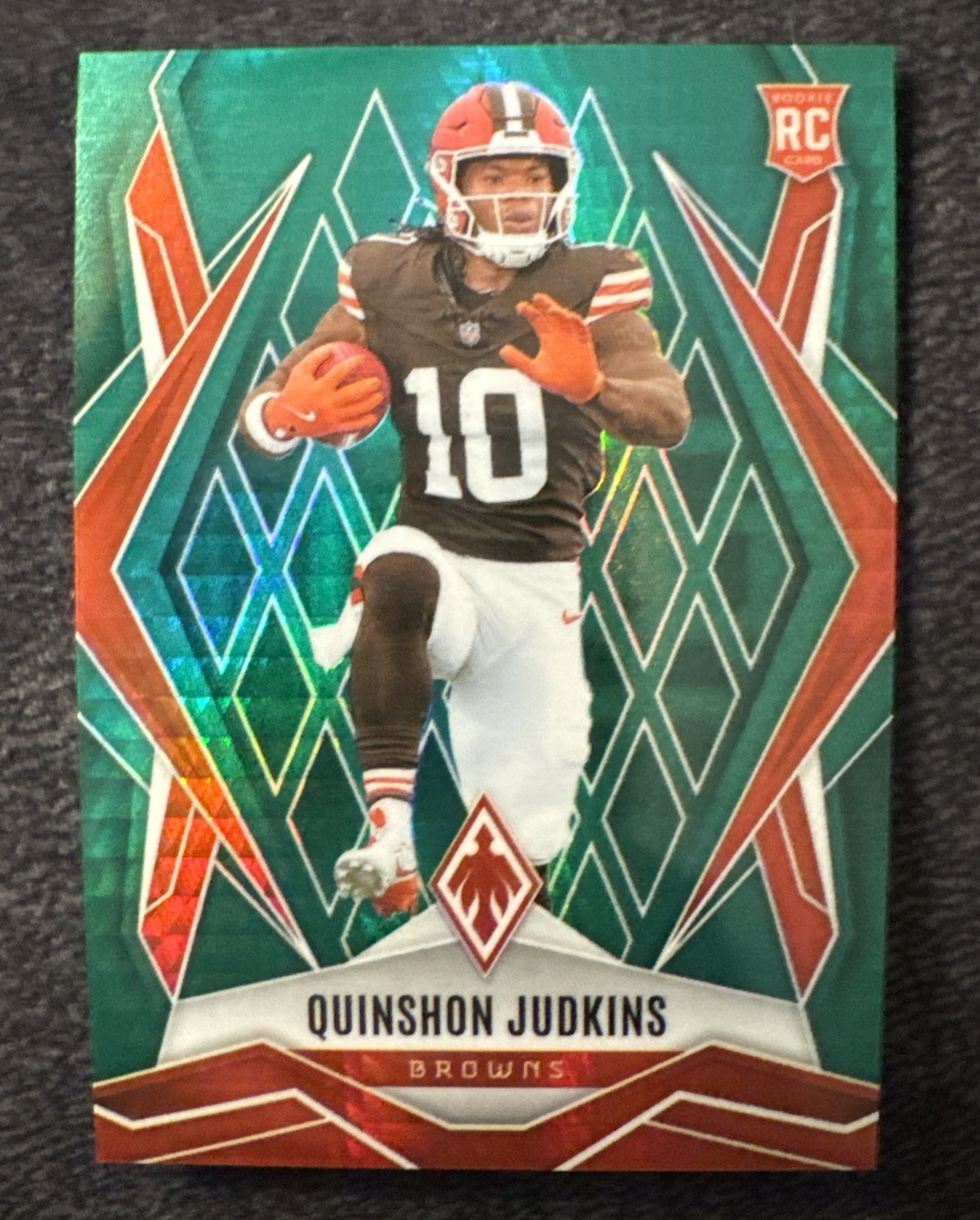 2025 Phoenix Football #191 Quinshon Judkins RC Green Hyper/149 BROWNS