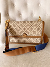 TORY BURCH T MONOGRAM JACQUARD SHOULDER BAG