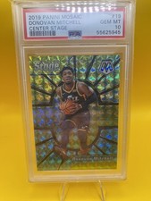 DONOVAN MITCHELL 2019-20 PANINI MOSAIC CENTER STAGE #19 PSA 10 GEM MINT POP 33🔥