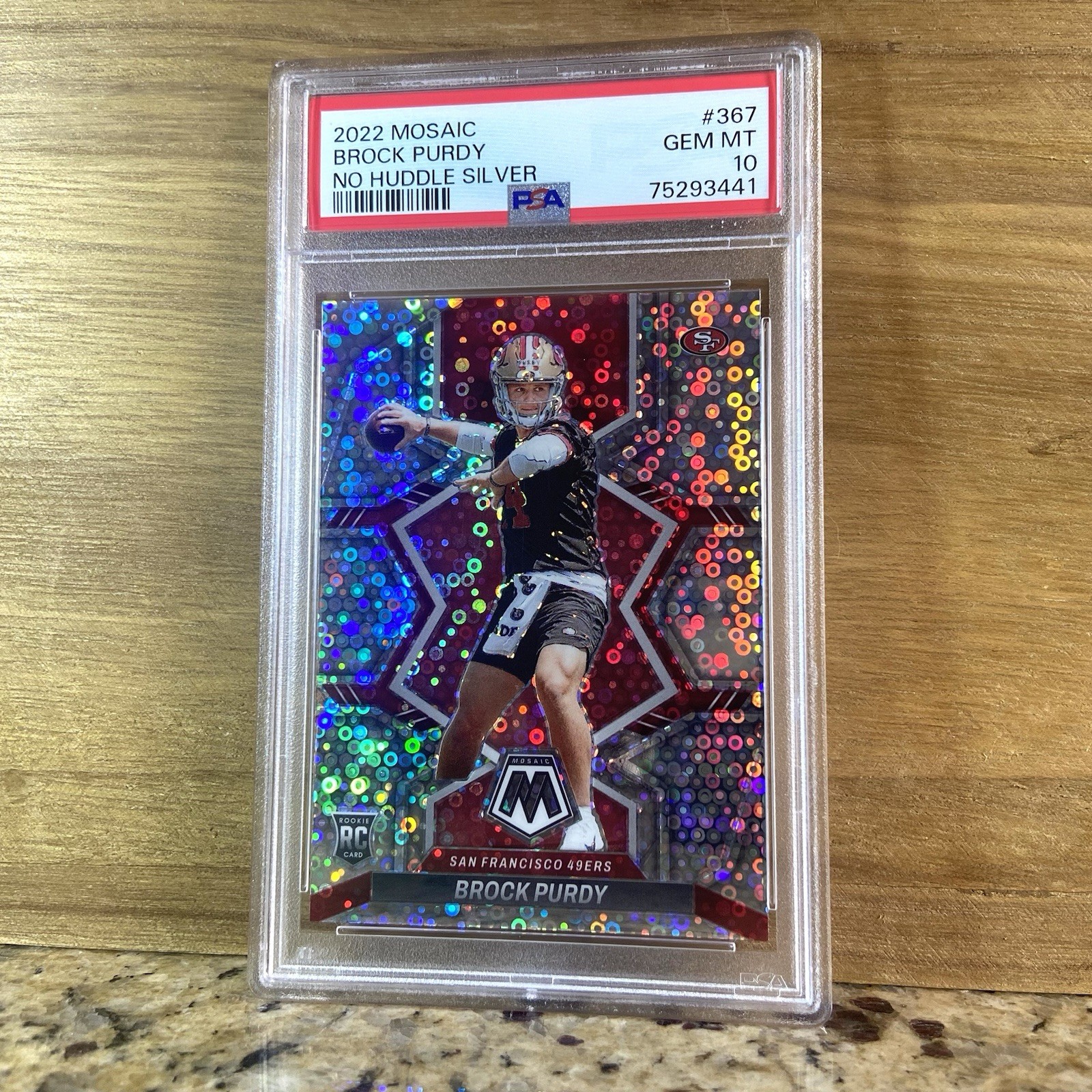 PSA 10 | 2022 Mosaic No Huddle BROCK PURDY Silver Disco Rookie RC 49ers NFL view 3
