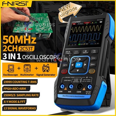 FNIRSI 2C23T 2C53T Digital Oscilloscope Multimeter Function Signal Generator