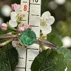 14K White Gold Round Emerald Solitaire Ring Size 9 1.792g Four Prong Estate — photo 1