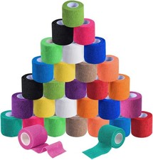 30 Pack 2 Inch x 5 Yards Self Adhesive Bandage Wrap Rolls Breathable Cohesive
