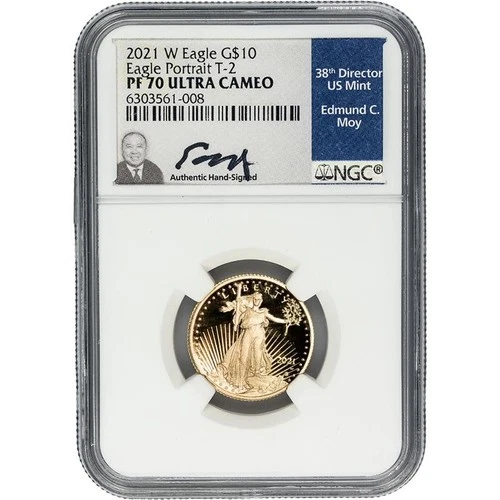 2021W Type 2 American Gold Eagle $10 Edmond C Moy Signature NGC PF 70 UCAM