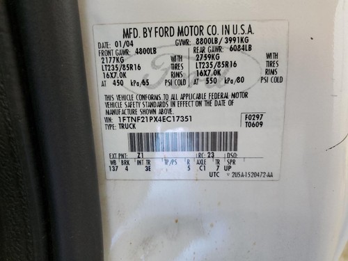 Used Floor Jack fits: 2004 Ford F250SD PICKUP  Grade A - Picture 13 of 24