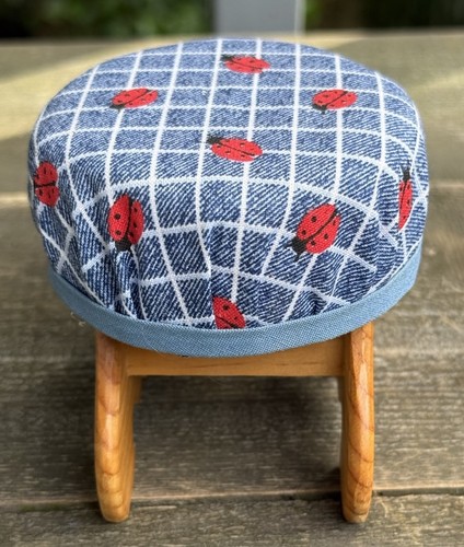 Ancien coussin épingle tortue en bois avec yeux lunettes 3" années 70 coccinelles kitsch - Photo 4/7