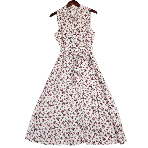 a line cotton dresses for women Women's Ladies A-line Short Sleeved Linen Cotton Midi Dress S/M/L Pink MEAN BLVD, Pink / S