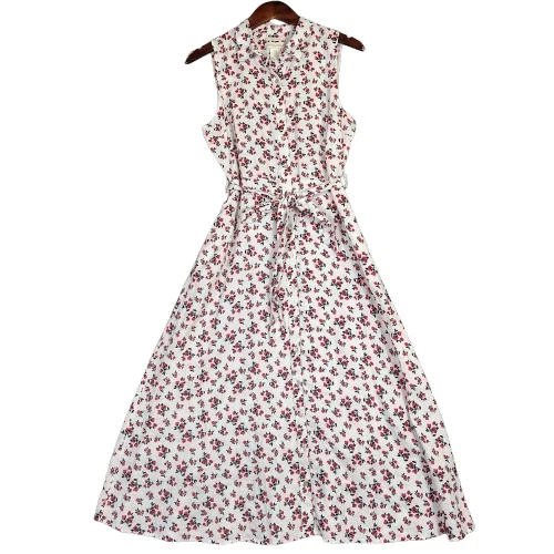 sachin and babi light blue dress Cynthia Rowley Dress Women's 14 White Lemon Print Linen Fit Flare Pockets  Fruit