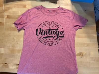 vintage mens t shirt pink size medium short sleeve
