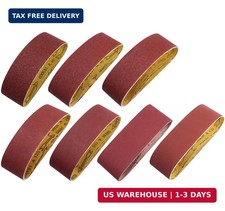 20 PCS Sanding Belts 3x21Inch Aluminum Oxide Belt Sander Sanding Belts 40/60/80/