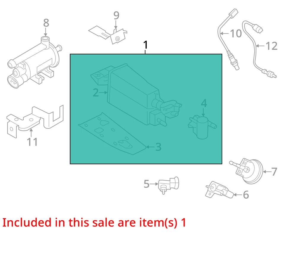 Kia Optima 2015 bote de carbón de vapor de combustible GU7ZE Foto 3 de 4