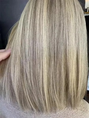 100% Human Hair New Fashion Women's Short Natural Blond Straight Bob Wigs 12 In