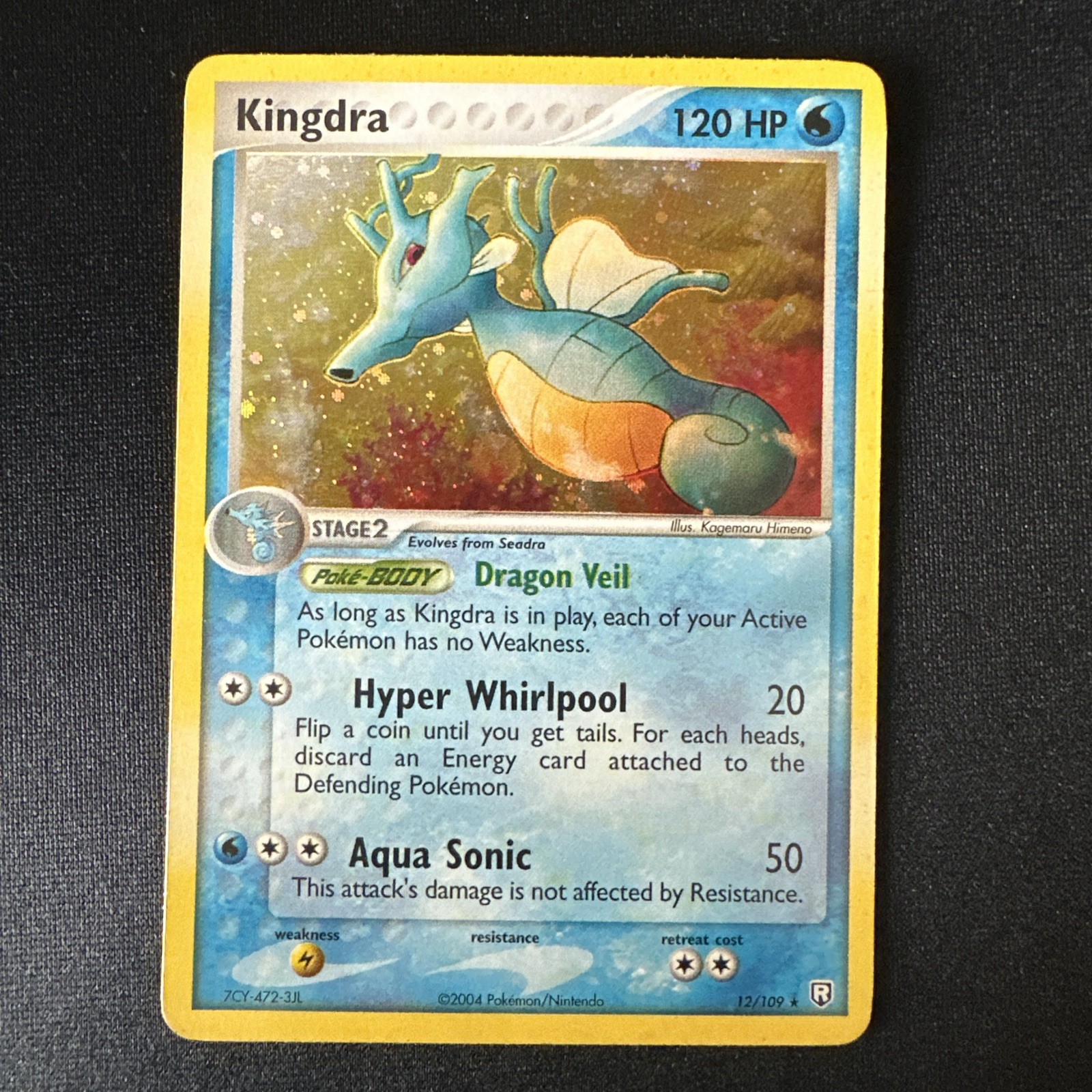 Pokémon TCG Kingdra Holo Team Rocket Returns 12/109. WoTC Era. Vintage.